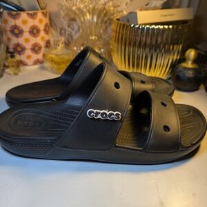 Black Crocs Slide Sandals